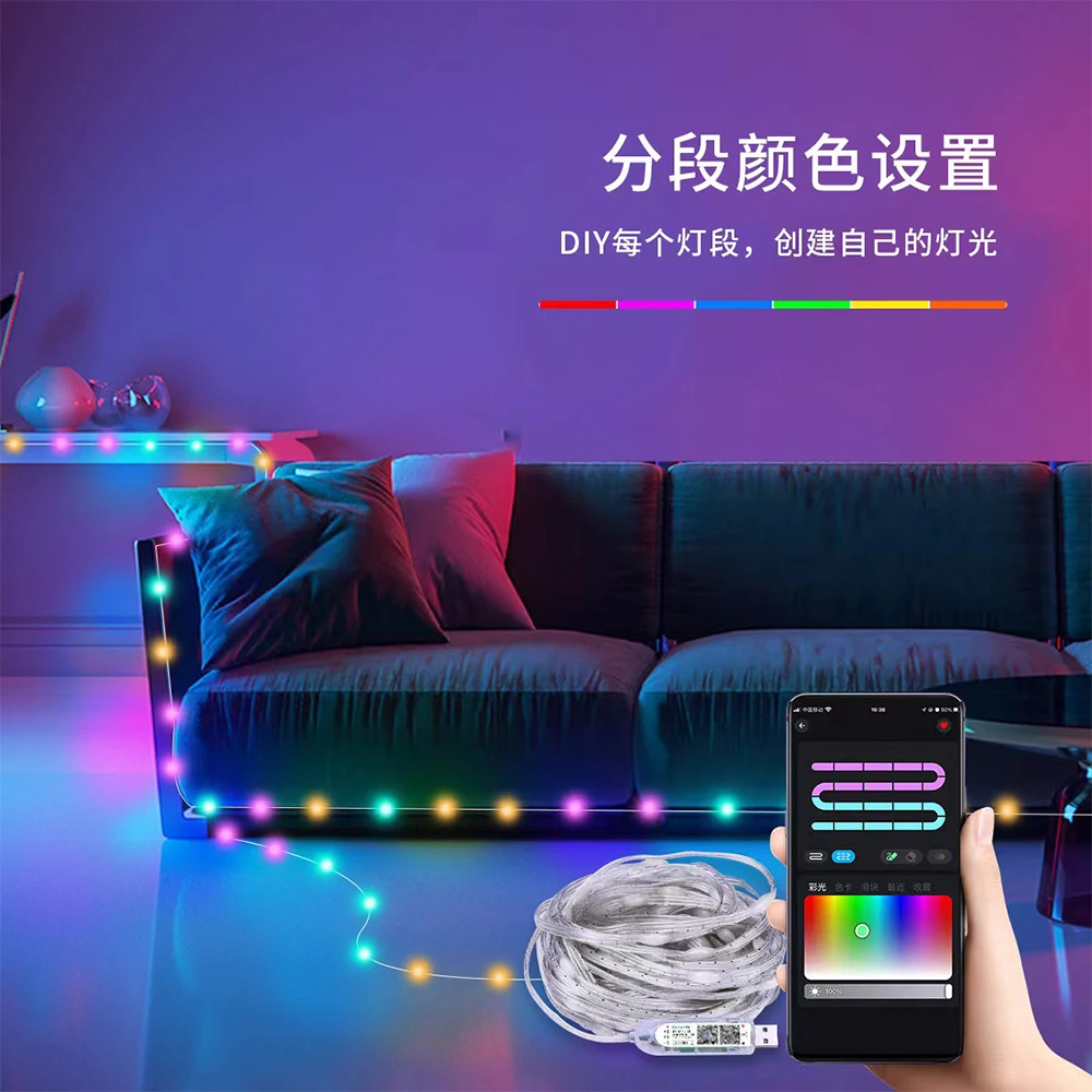 Wholesale Surplife 5V USB Bluetooth Music Pixel Controller APP for 3pin WS2812 SK6812 WS2811 WS2813 Dream Color String Light