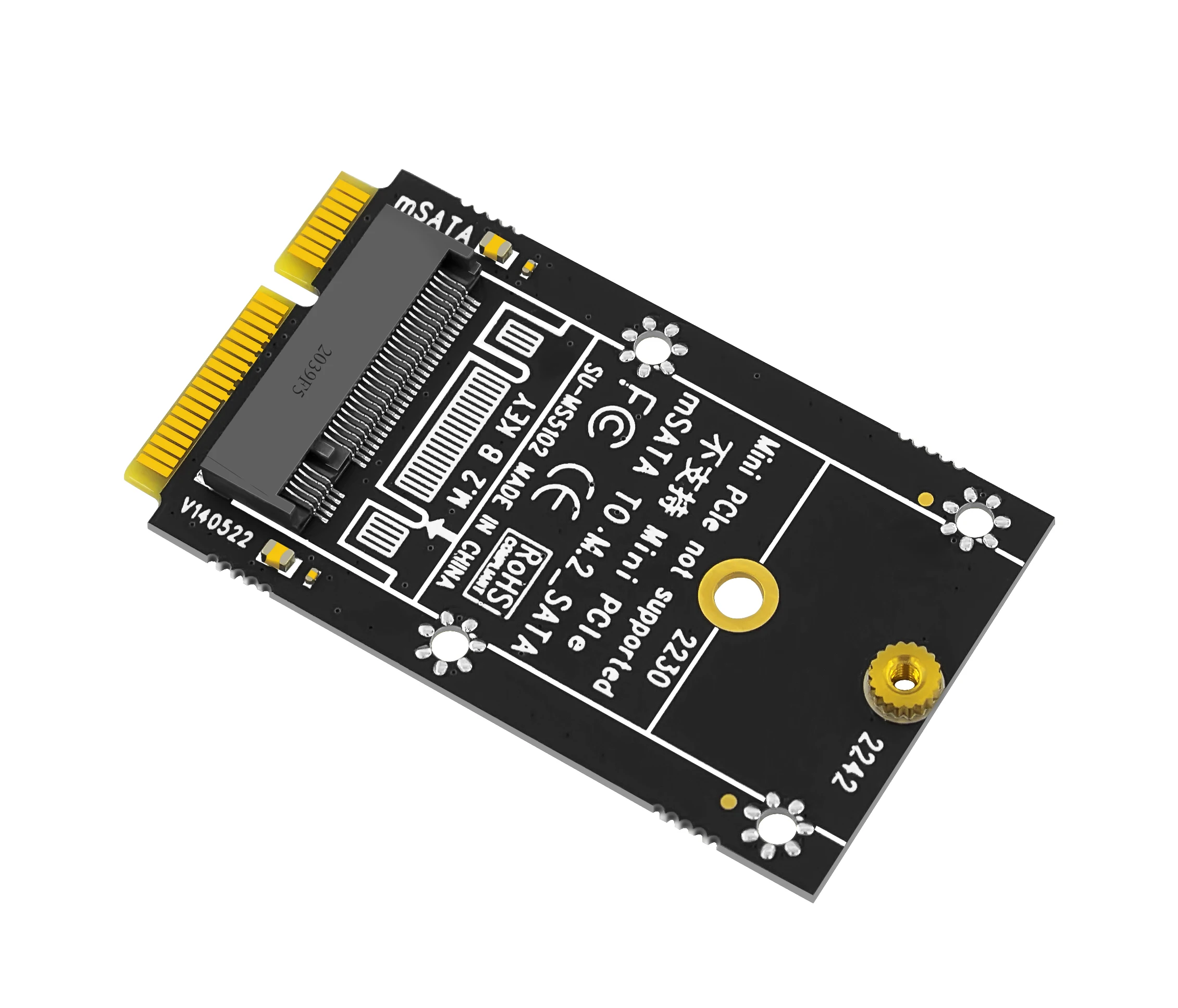 MSATA to M.2 SATA adapter card MSATA to NGFF adapter card SSD hard disk expansion card 2230/2242