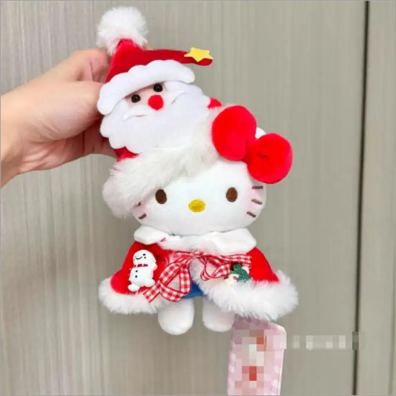 ตุ๊กตาเฮลโลคิตตี้น่ารักขนาด 10 ซม. ลายการ์ตูนคาวาอี้ ซีรีส์คริสต์มาสและปีใหม่ พวงกุญแจตุ๊กตาห้อยกระเป๋า ของเล่น ของขวัญ