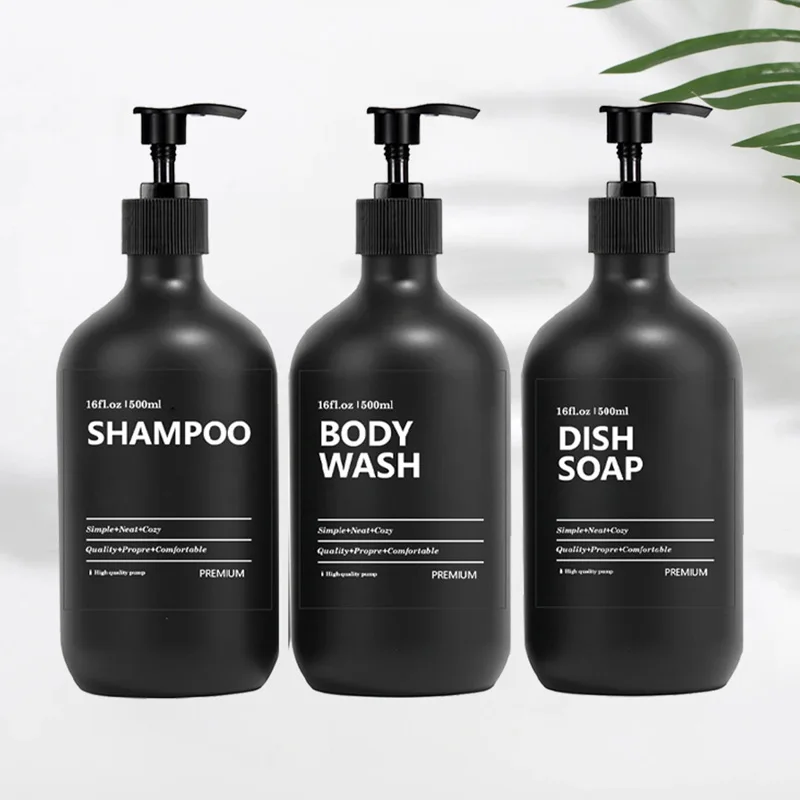 2/3 PCS Soap Dispenser Empty Pump Bottle 500ML Refillable Shampoo Lotion Conditioner Hand Sanatizer Bathroom Kitchen Container