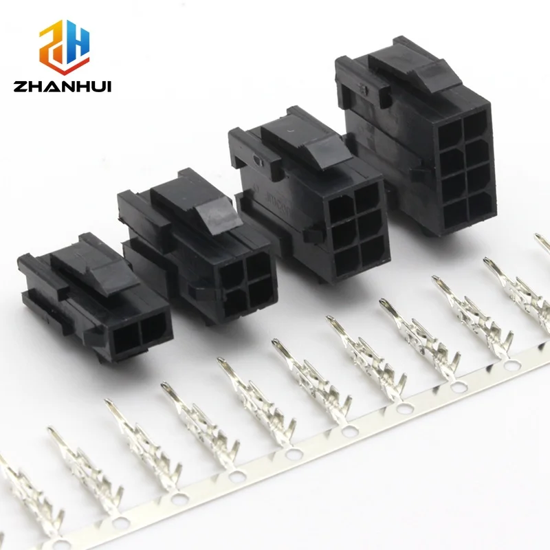 10 Sets 43020 Micro-Fit 3.0mm Pitch 2-24P Dual Row Plug Housing + Male Crimp Terminal MX3.0 Wire-to-Wire Connector Kit