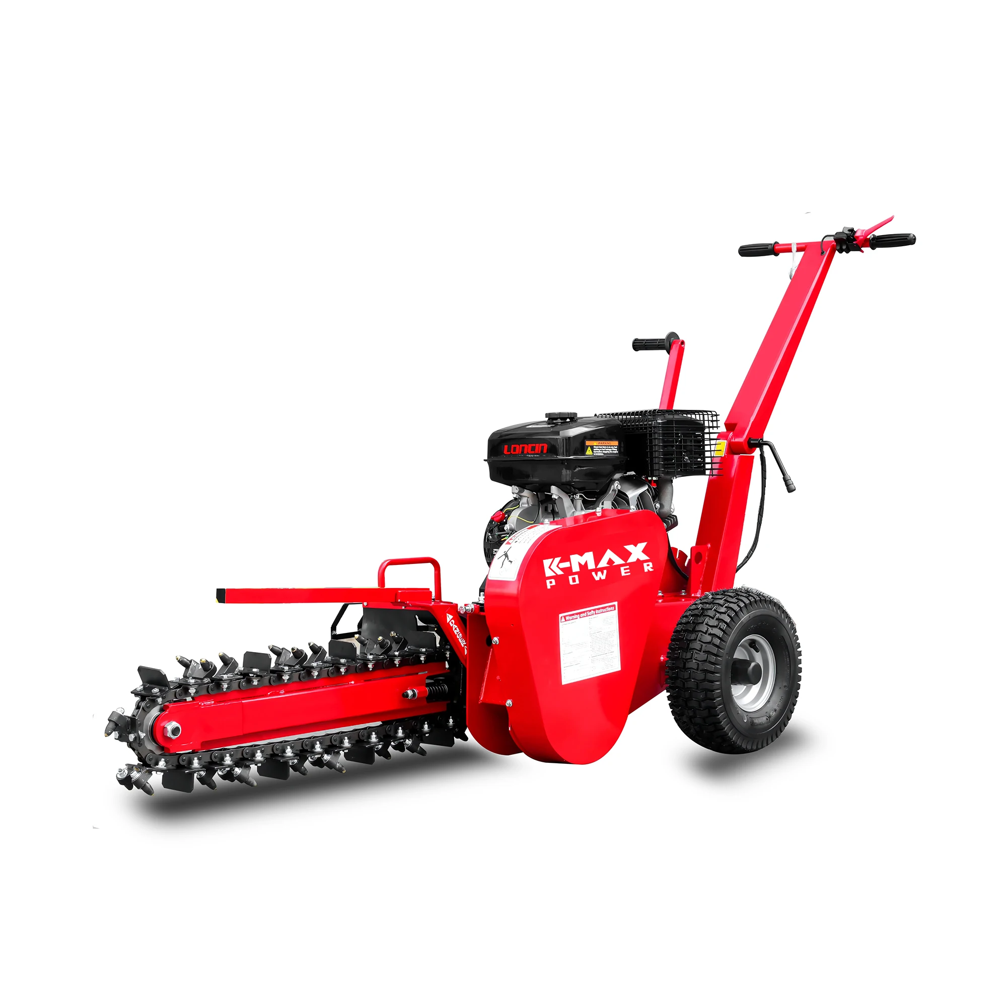 Max Depth 600mm Petrol Engine Walk Behind Trencher Machine Chainsaw Mini Trencher High Quality Mini Skid Steer Trencher