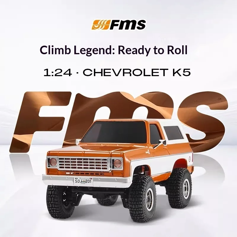 

Радиоуправляемая модель пикапа FMS 1:24 K5 Blazer Retro Simulation, готовая к заезду (RTR), в наличии