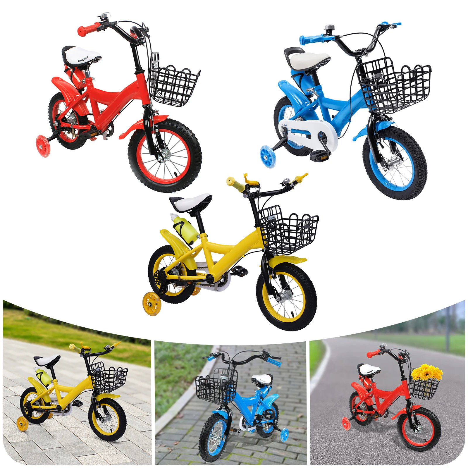 12-Inch Children's Bike Carbon Steel Frame Bicycle 12