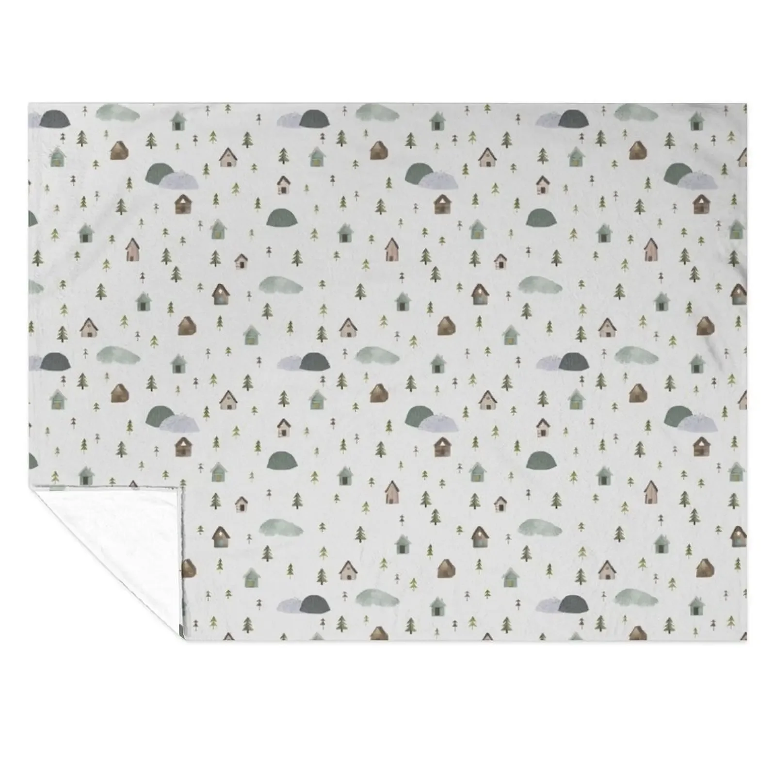 

Wonder - Woodland cabin Throw Blanket Vintage Luxury Designer Flannel Fabric Cute Blankets