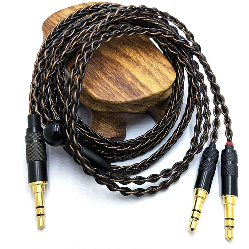 Cable HE400SE de 8 núcleos, enchufe de 3,5/2,5/4,4 mm a enchufe de 2 * 3,5 mm para Hifiman SUNDARA Ananda HE400SE Denon AH-D600 SONY MDR Z1R...