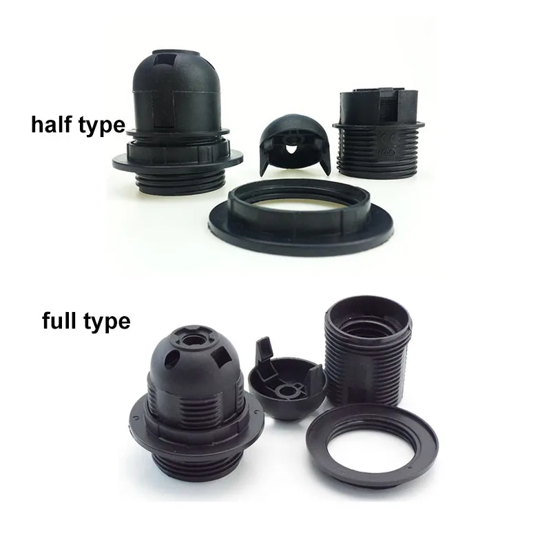 Black Color 220V 110v led Light Bulb Lamp base Converter power socket for E27 E14 cap head power Holder electric Screw Lamp k5