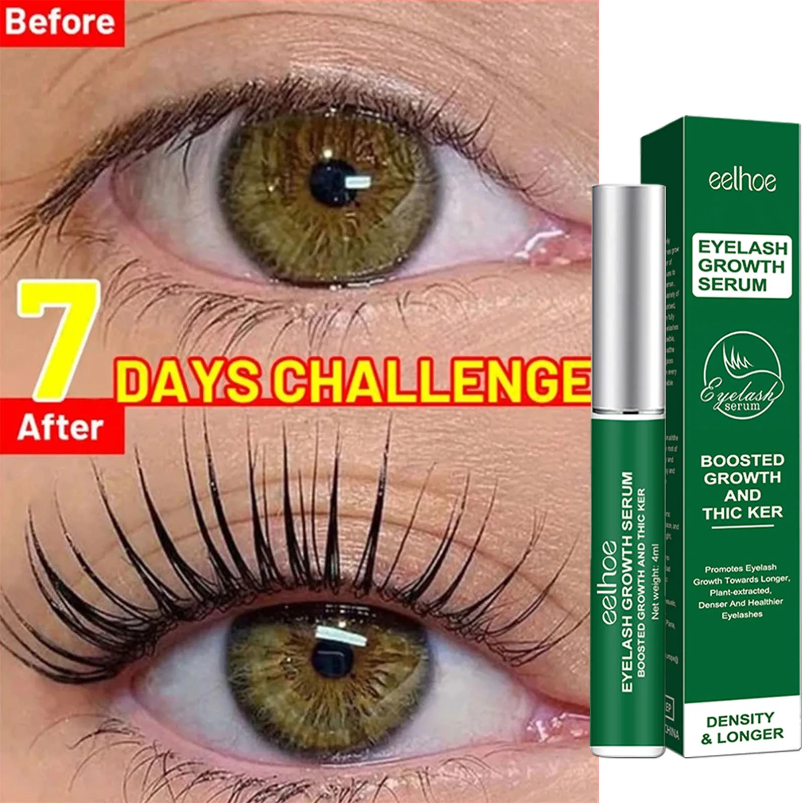 Fast Eyelash Growth Serum 7 Days Natural Eyelash Enhancer Longer Fuller Thicker Curling Lash Treatment Eye Care Products Makeup