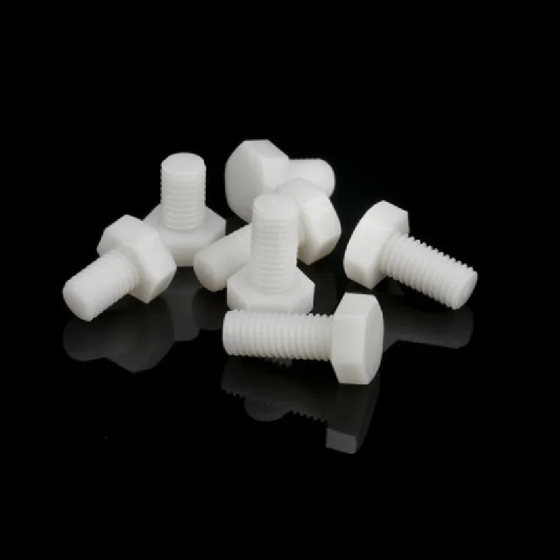 White nylon hex screw plastic hex insulated screw plastic bolt M3 M4 M5 M6 *4 5 6 8 10 12 15 18 20 25 30 35 40 45 50 60 70