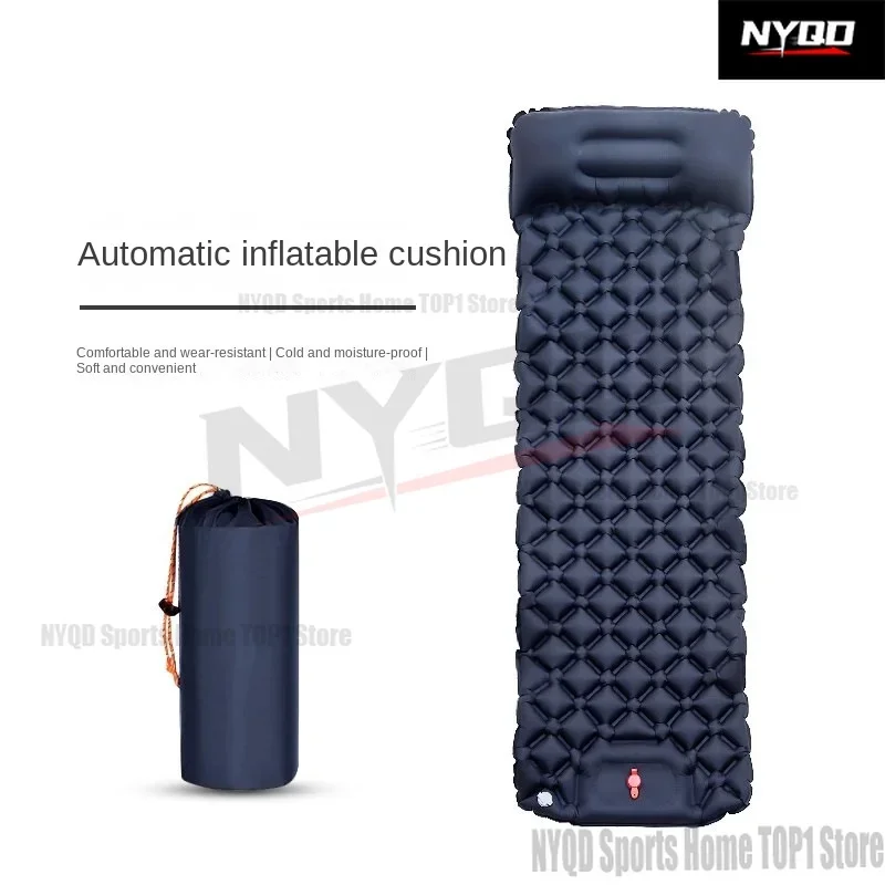 Outdoor Foot Stepping Ultra Light Inflatable Air Cushion Tent Sleeping Mat Car Camping Portable Camping Bed Moisture proof Mat