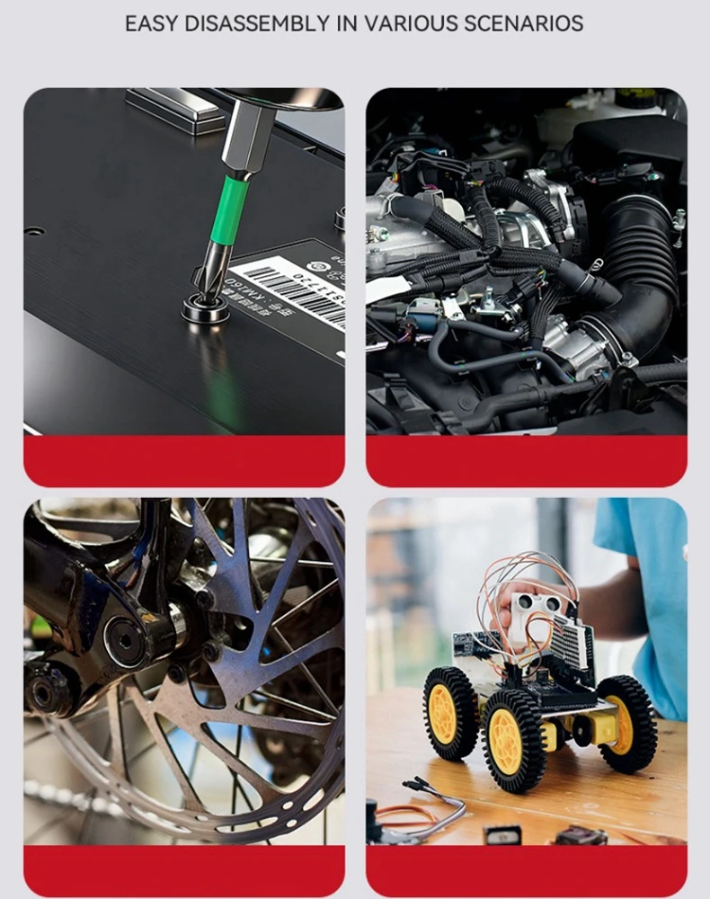 10-teiliges Schlagbohrer-Torx-Bit-Set mit Sechskantschaft, magnetischer Schraubendreher, Phillips-, Schlitz- und Kreuzschlitz-Bits, Elektrowerkzeug-Bits – Detail 10