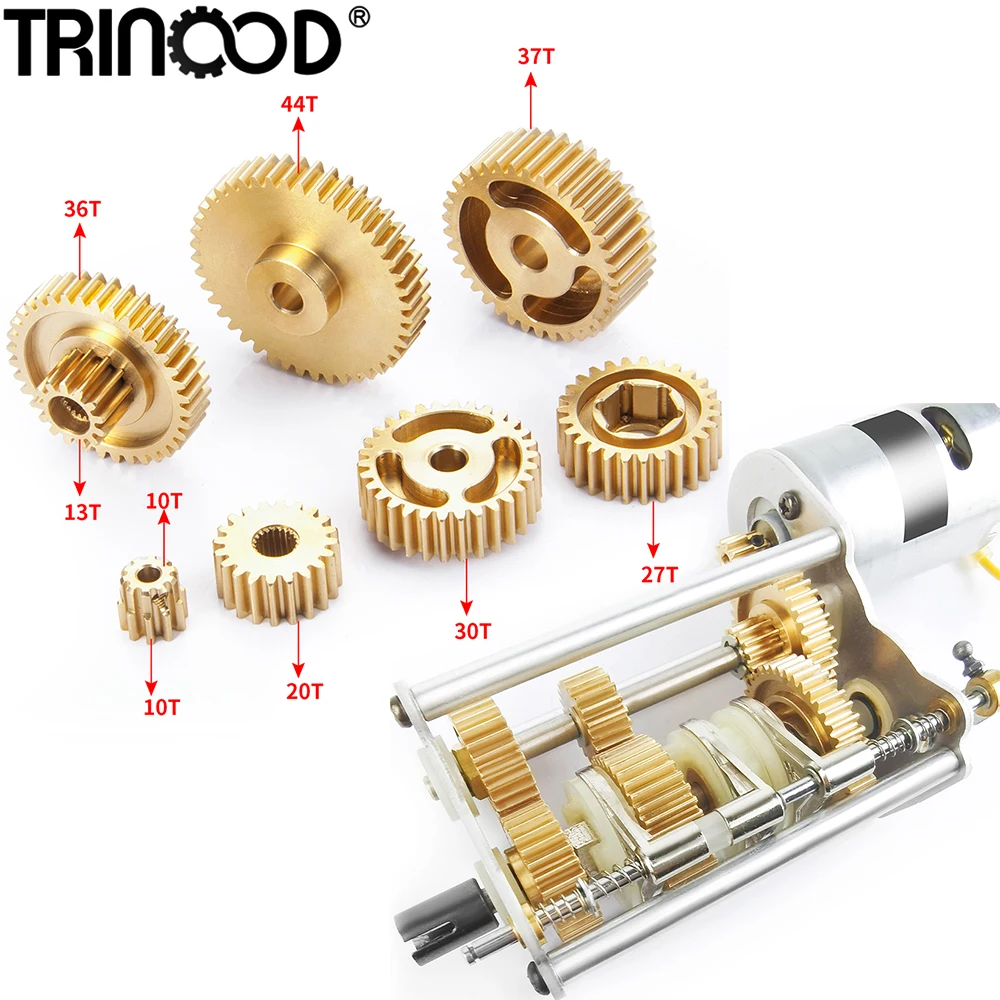 

TRINOOD Gearbox Bevel Motor Gear Synchronizer Set for 1/14 Tamiya Truck Tractor Trailer R620 MAN VOLVO Scania Upgrade Parts