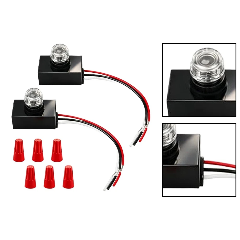 Dusk To Dawn Outdoor Light Sensor With Wire Cap Kit 120-277V Photocell Photoelectric Switch Automatic Lighting Control Kit