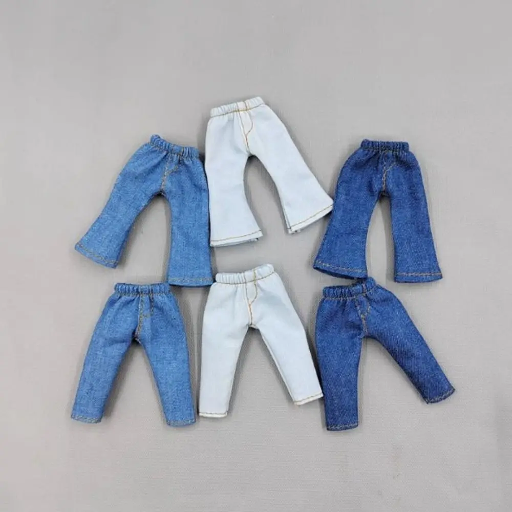 For 1/11 OB11 Dolls Fashion Clothes Trousers For 1/12 Bjd/GSC Doll Clothes Denim Pants DIY Obitsu 11 Doll Clothes Accessories