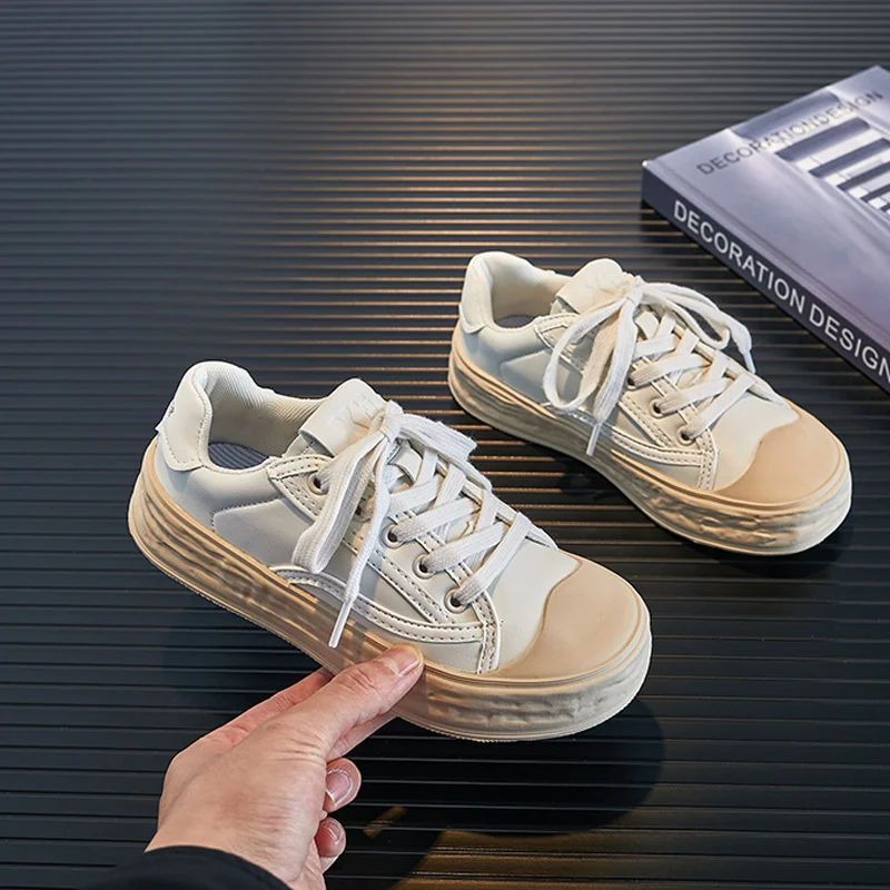 

New Arrival! Girls' Spring-Autumn Casual Shoes - Soft Sole Board Shoes for Kids | White Sneakers | Non-Slip Kids' Plimsolls