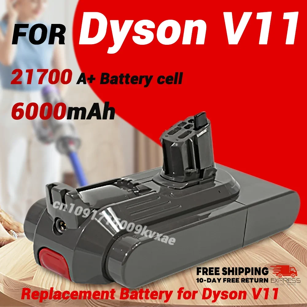 8000mAh Replacement Battery for Dyson V11 SV15 Absolute Animal Cordless Vacuum Cleaner, Li-ion Rechargeable Lithium Battery Pack