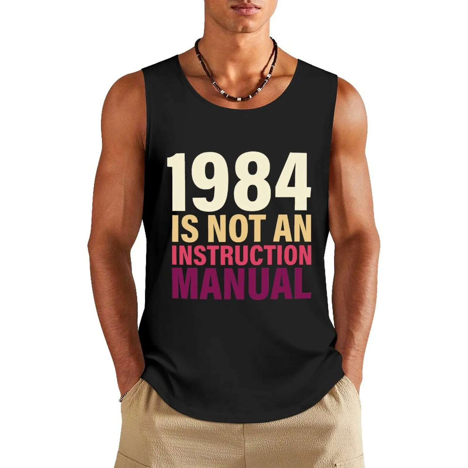 1984 Is Not An Instruction Manual Tank Top fitness clothing for men sleeveless vest men Men's sports t-shirt gym clothes man