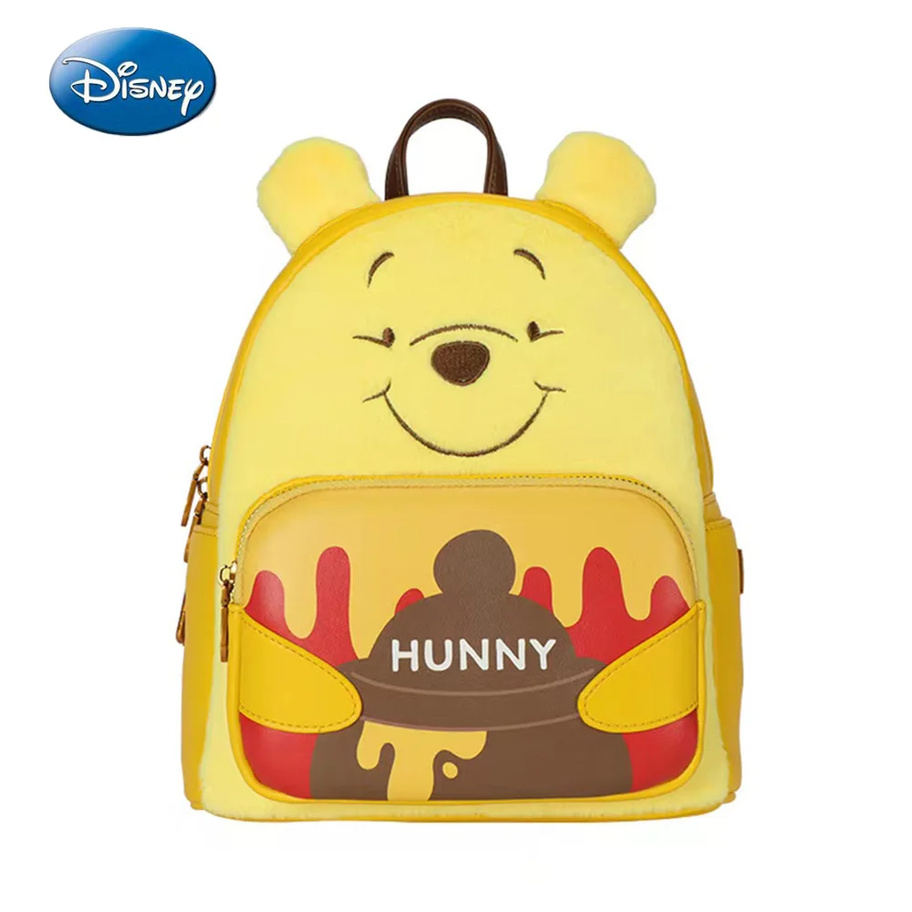 1PC Disney Officially Licensed Winnie The Pooh Cartoon Shoulder Bag Fashionable Exquisite Large Capacity Party Backpack