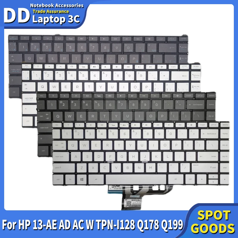 New Original Laptop US Keyboard for HP X360 ENVY 13-AE 13-AD 13-AC 13-W TPN-I128 Q178 Q199 Notebook keyboard English Replacement