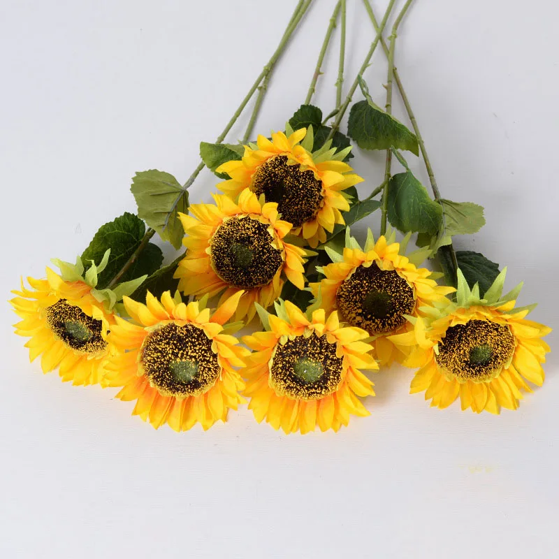 3/5/10pcs Sunflower Decoration Artificial Sunflower Flower Realistic Silk Daisies for Home Flower Arrangement Wedding Party