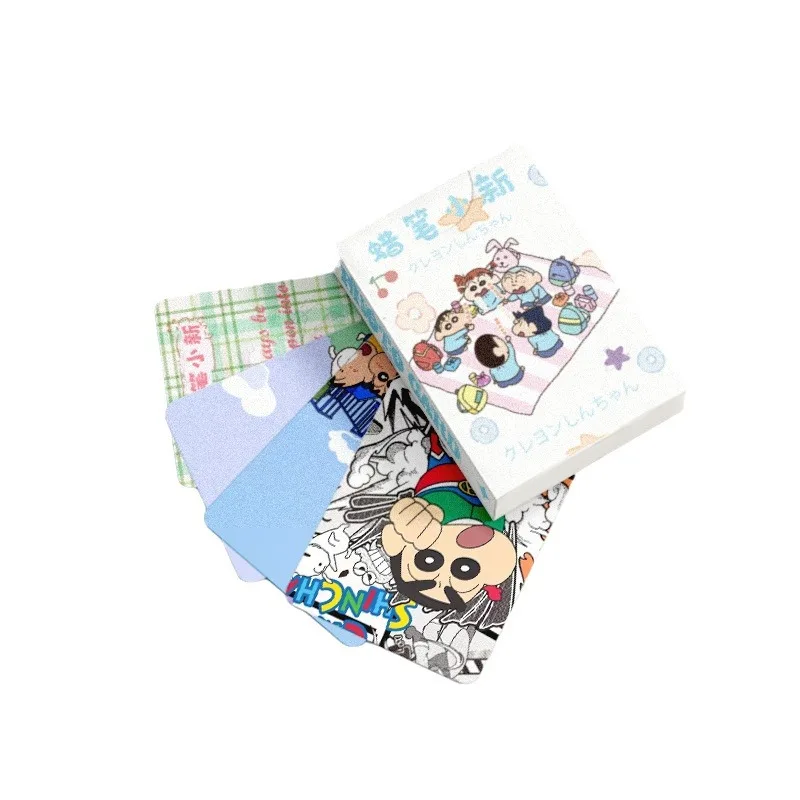 New 50pcs New Anime Crayon Shin-chan Kawaii Figure Laser card HD atlas photo collection LOMO card photo card Model Toys Gifts