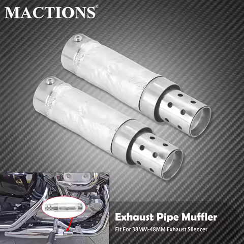 Motorcycle Exhaust Pipe Muffler 38-48mm Quiet Baffle Universal For Harley Sportster XL 1200 883 Touring FLHR FLH Dyna Softail FL