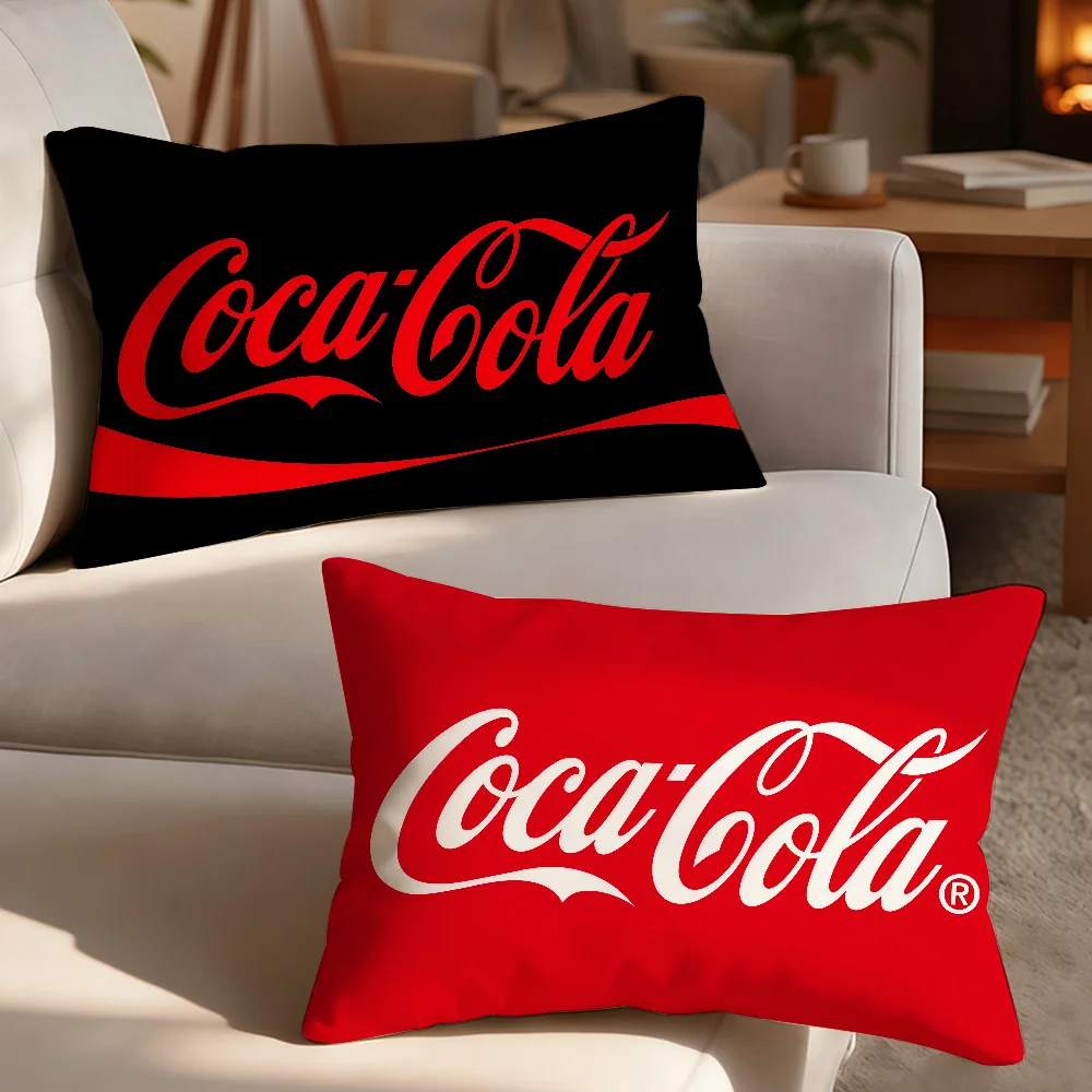 Fashion Print C-Coca C-Cola Pillow Case Suitable For Decorating Homes Bedrooms Children Room Sofas And Other Places