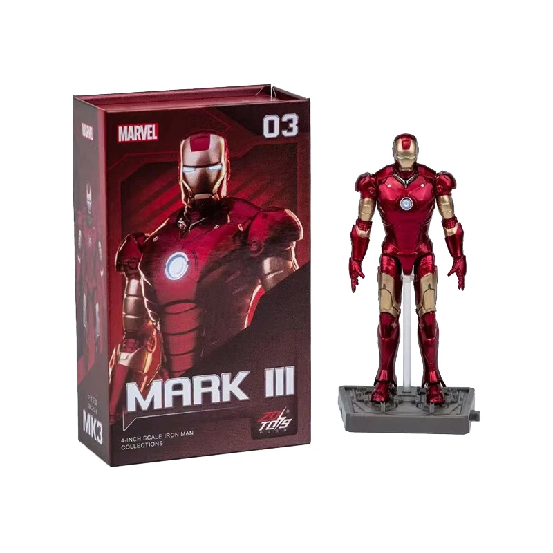 ZD Marvel Iron Man Figurine Small Size Model Toys MK1-MK7 Series Exquisite Figure Collection Decoration Child Christmas Gift Toy