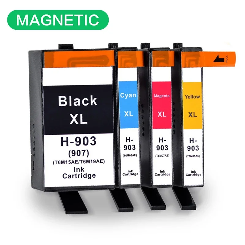 New Magnetic t903xl Ink Cartridge Compatible for hp  903 903XL HP with chip for HP OfficeJet Pro 6961 6974 6975 6963 6978