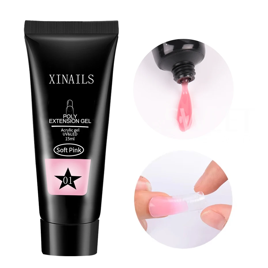 15ml Extension Nail Gel Set Kit Quick Building Gel Acrylic Clear White Construction UV Finger Prolong Tools Gel Nail Polish Set