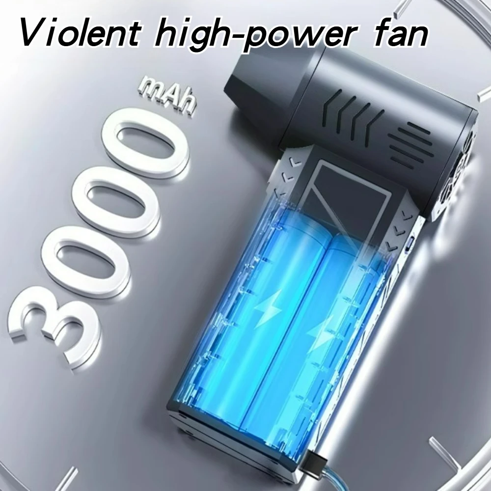 130000RPM High Power Air Blower Rechargeable Handheld Turbo Fan Dust Remover for Car Cleaning PC Laptop Keyboard Maintenance