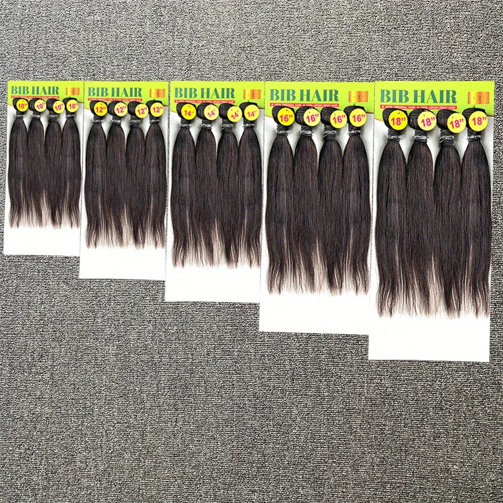 Brazilian Human Hair Bundles 4Pcs 50gram per Straight Hair Bundles For Women 10-18 inch