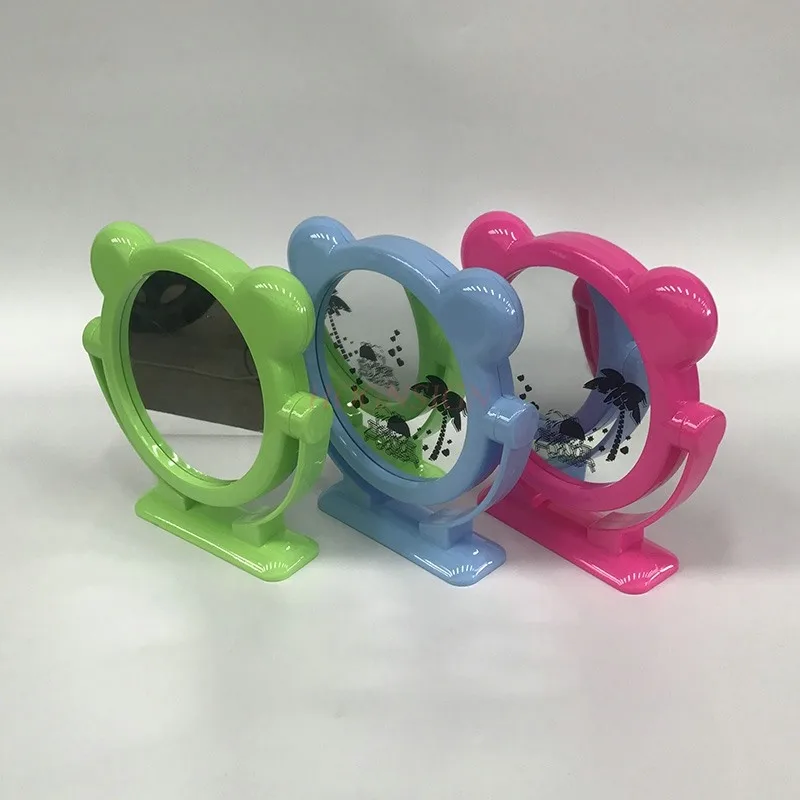 กระจกแต่งหน้า/กระจกเสริมความงาม/กระจกตั้งโต๊ะ/กระจกสองด้าน/กระจกการ์ตูนกระจกกลมสองด้าน