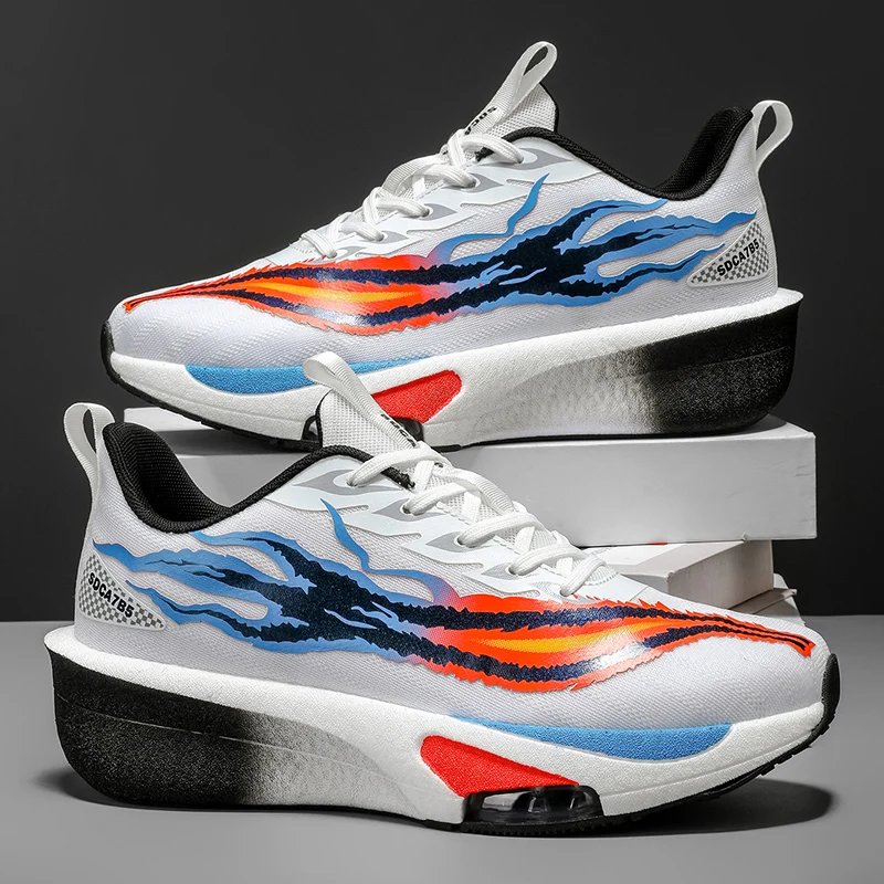 Men's Casual Sports Running Shoes - Lightweight Cushioning Sneakers with Breathable Toe Design and Non-Slip Sole - Suitable for Gym, Jogging, and Everyday Wear - All-Season Performance Shoes with a Dynamic Look, Stable Fit, Lace-Up Training Shoes, the First Choice for Fitness Enthusiasts