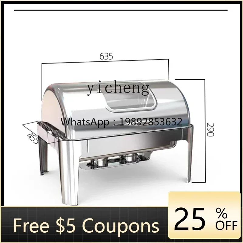 

B1 Buffet Stove Flap Square Buffy Stove Breakfast Stainless Steel Insulation Stove Pot Tableware Equipment