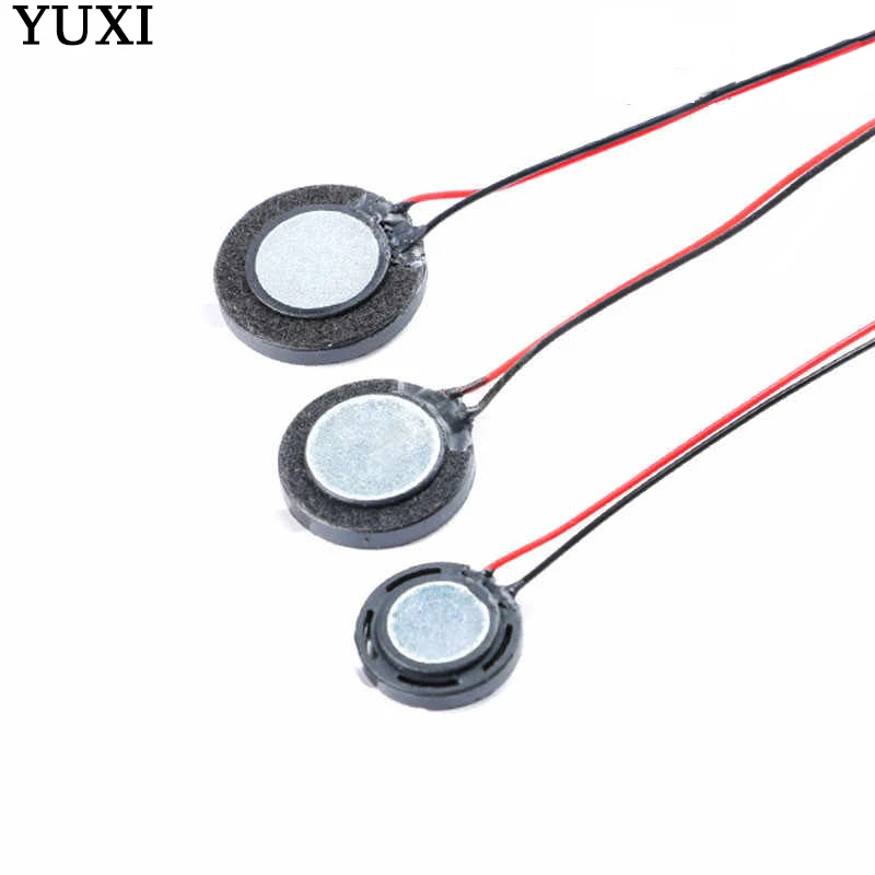 YUXI 2PCS Round Speaker 15MM/18MM/20MM For 8 Ohm 1W Loud Speakers Mobile Phone Small Loudspeaker Audio with Plug 2P 1.25MM