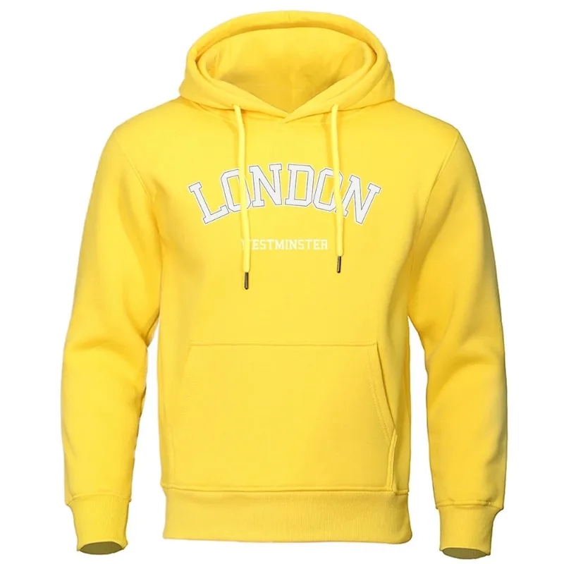 London Westminster Street Letter Printing Men\'s Clothing Wool Soft Hoodie Autumn Super David Clothes Leisure Sports Couple