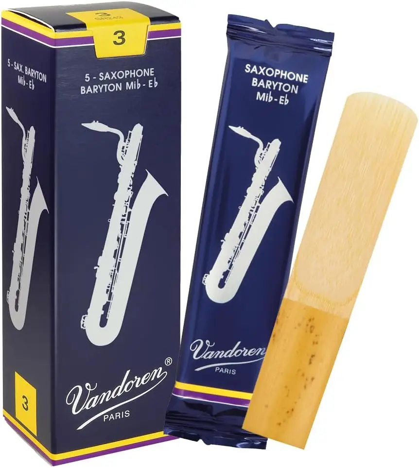 

Professional Bari Sax Reeds Strength 3, Box of 5 - Premium Quality for Smooth Sound