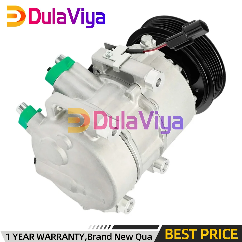 AC Compressor with 6-Groove Pulley For Hyundai Genesis Coupe 2013-2016 V6 3.8L 977012M600 CO29151C 7513183 97701-2M600