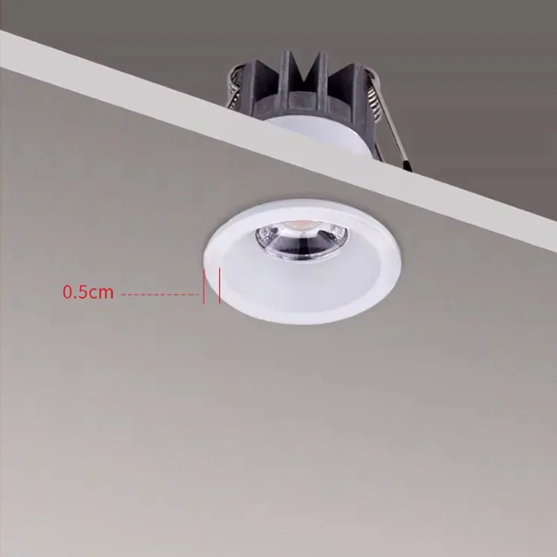 1/4 Buah Lampu Sorot LED Anti Silau 3W Lampu Downlight Langit-langit Led Mini Bohlam Bola Mata untuk Etalase Konter Kabinet 36 Derajat 220V