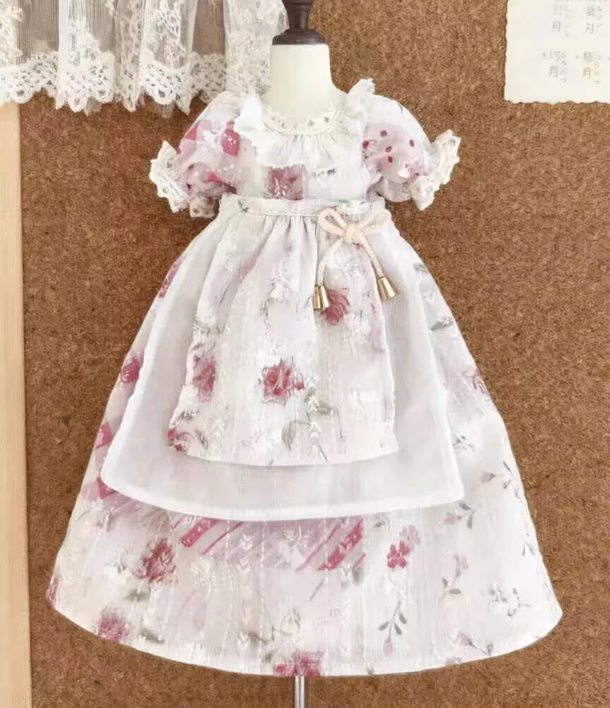 

1set rural floral style butterfly Blythe/landoudou dress set (Fit for Lulu,ymy24,Ob22,24,26,zone, Jenny)