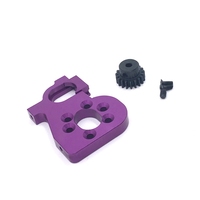 Metal Motor Mount Holder And 19T Motor Gear For Wltoys 144002 144010 124016 124017 Brushless RC Car Parts