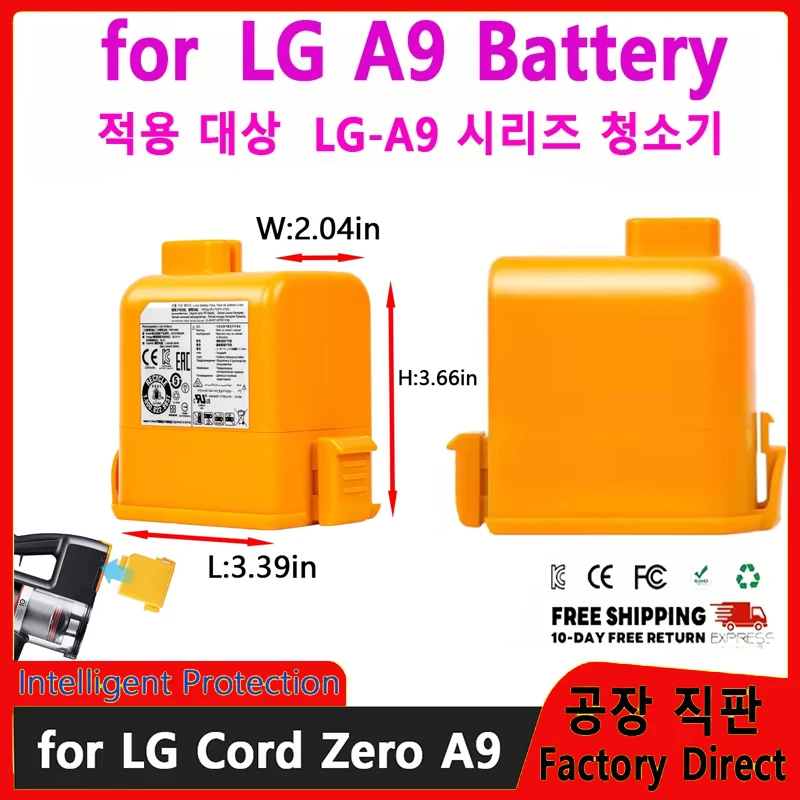 25.2V  lithium ion vacuum cleaner battery For LG Cord Zero EAC63382204 ,A9,A9 PLUS A905M A907GMS A905RM A908MVR A927KGMS