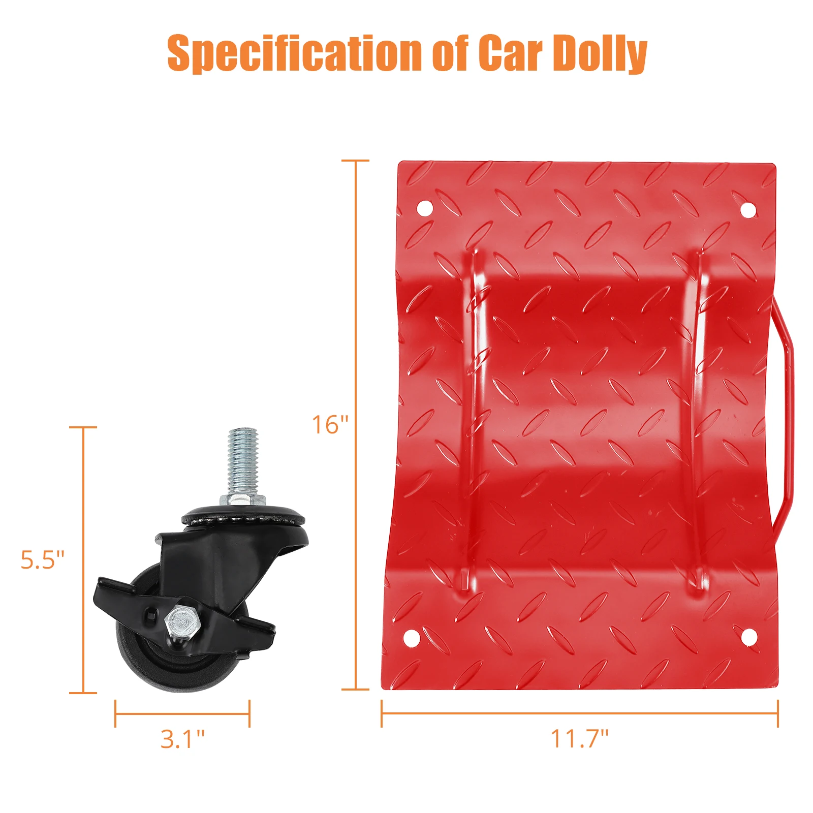 Heavy Duty 4 Pack Tire Skates,Wheel Dolly Vehicle Tire Skates With 6000 Lbs,Car Dolly With 360 Degree Rotatable Wheel