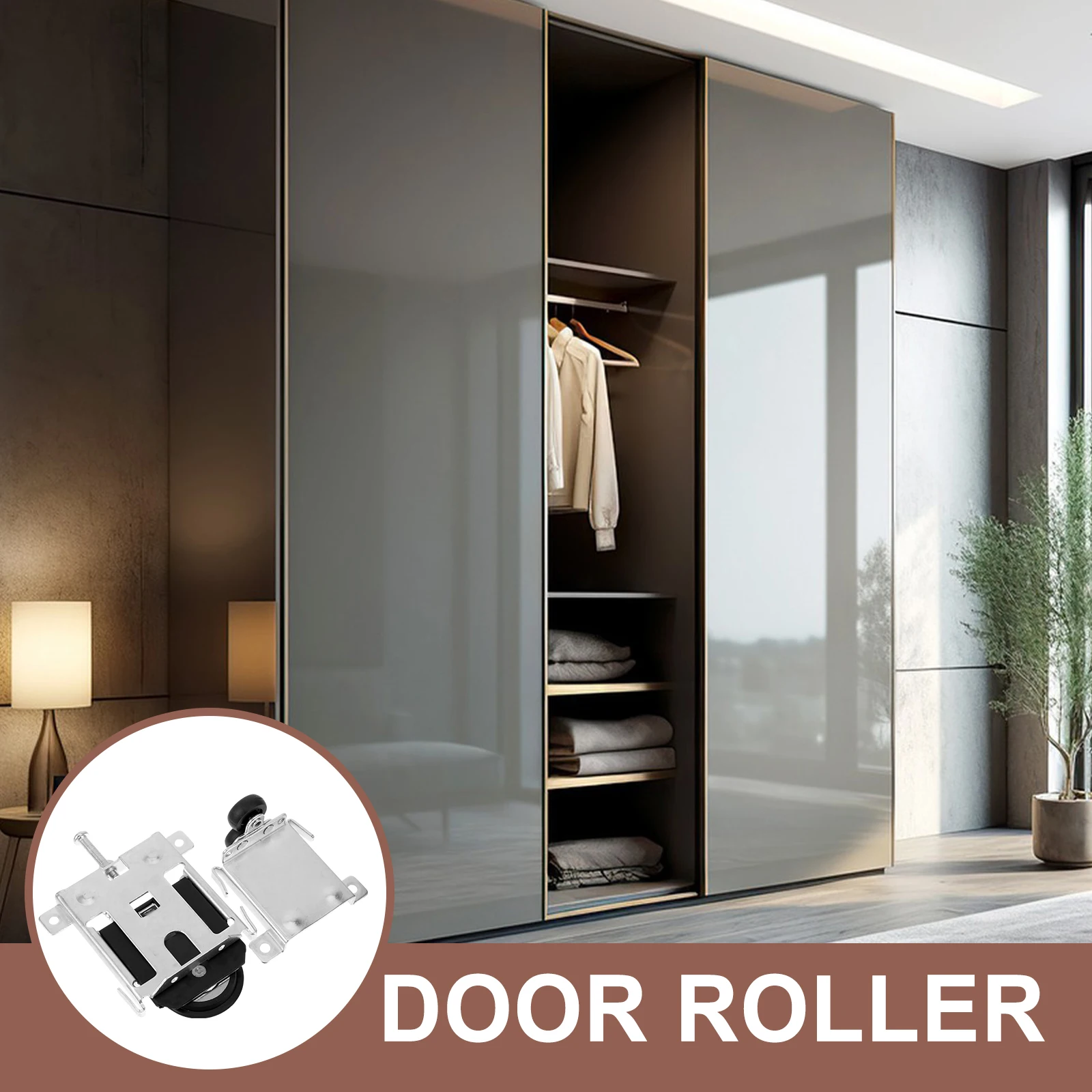 

Anti-Derailment Cam Sliding Door Roller Heavy Duty Cabinet Guide Wheel For Wardrobe Closet Smooth Silent Operation Iron