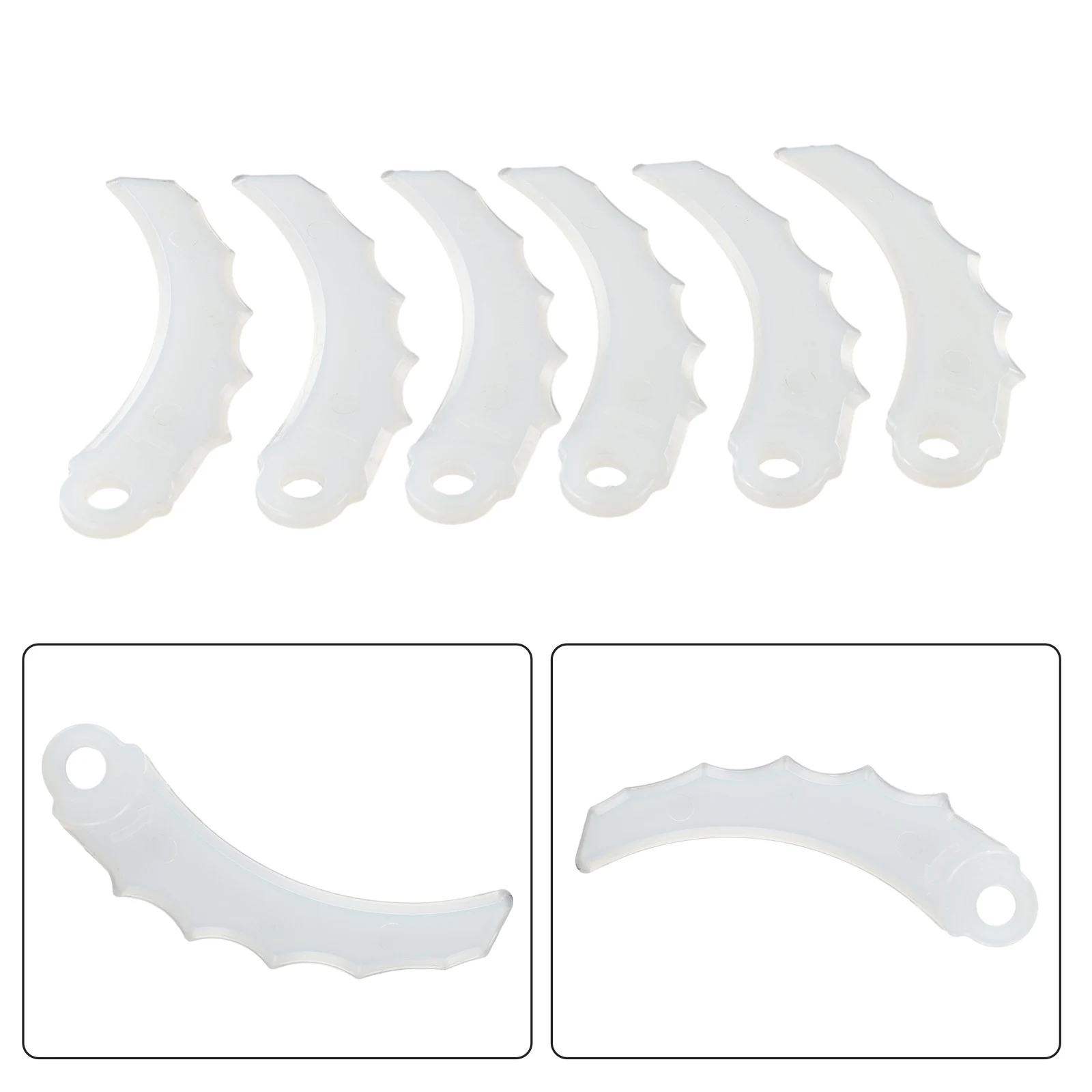 

12Pcs For 198426-9 Replacement Blades For Cutter Head Plastic 255MM Cordless Grass Trimmer Accessories Garden Tool Parts