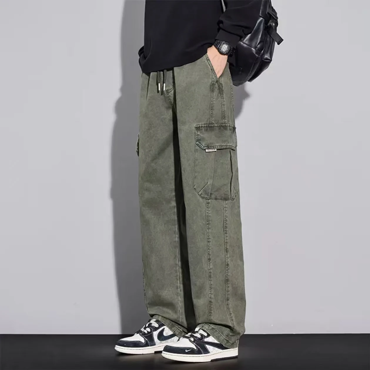 

American Style Heavyweight Pure Cotton Workwear Pants Men's Loose Casual Autumn Winter Fashion Trendy Brand 2025 Autumn Winte...