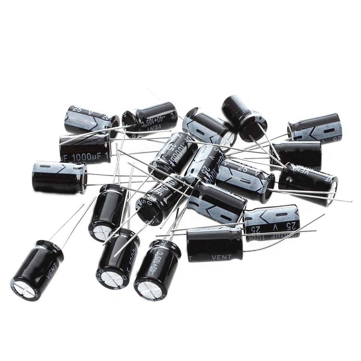 -AT52 30個 1000UF 105C ラジアル電解コンデンサ ブラック、20個 10 X 17mm & 10個 13 X 20mm