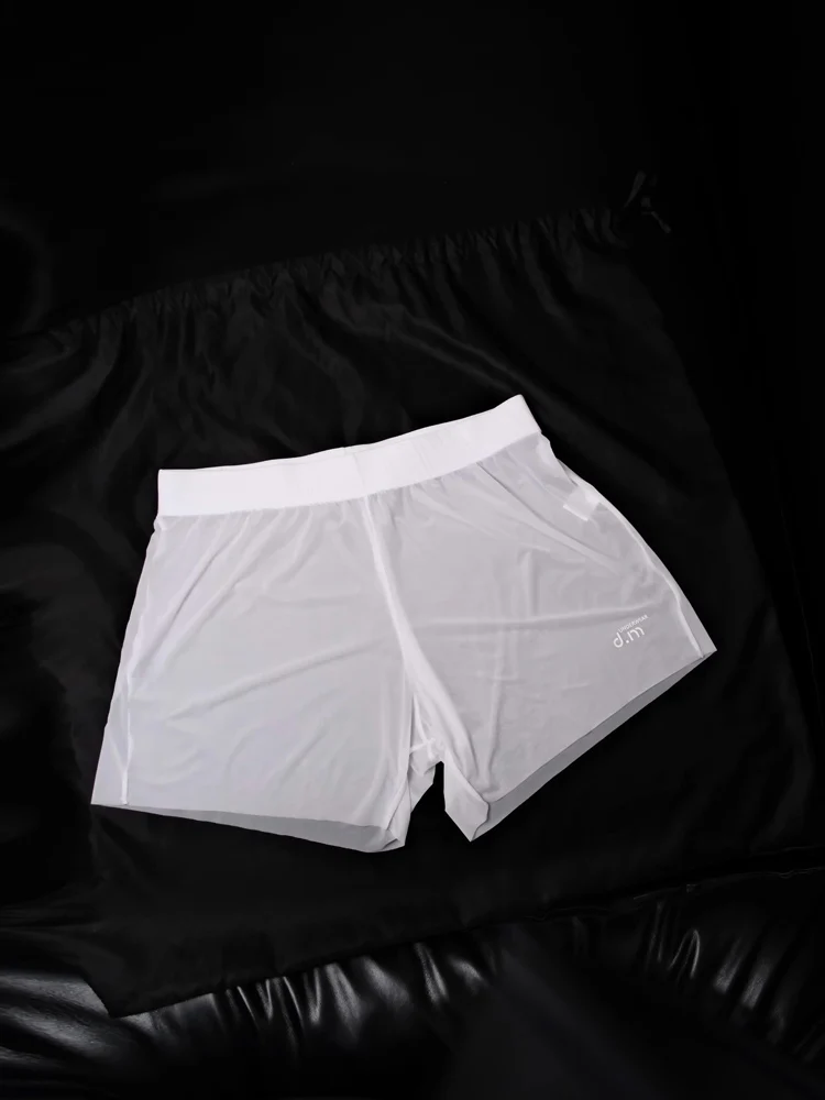 

Men's Hot Underwear Antibacterial Boxers Simple Home Sleep Shorts Transparent Mesh Panties Youth Arlo Thin Comfortable Lingerie