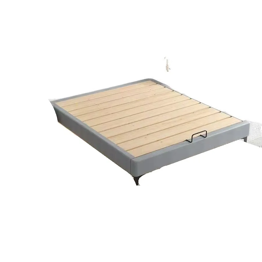 No bedside bed shelf row skeleton small apartment 1.5 meters 1.2 meters silent bed tatami no back low bed